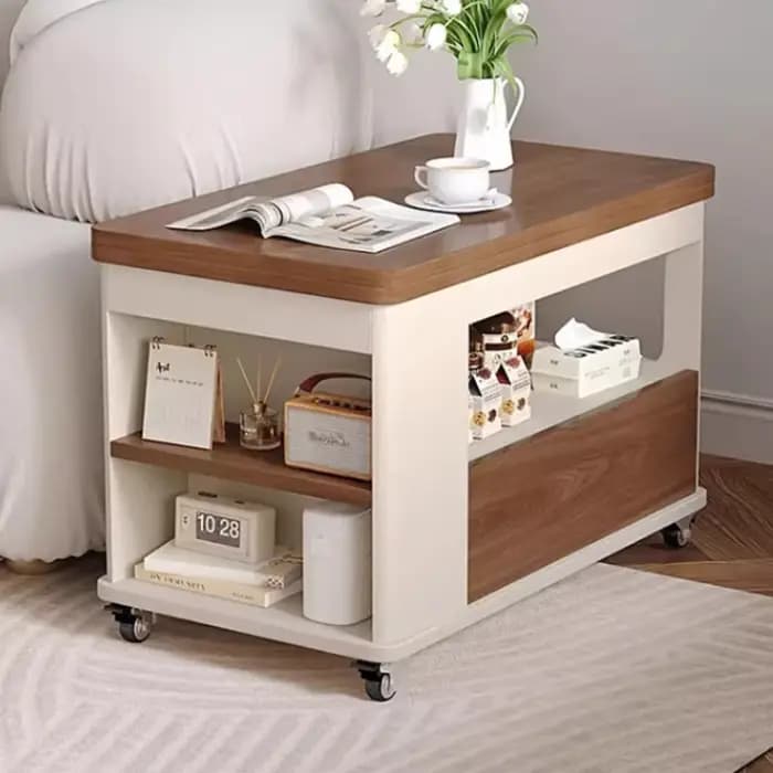 Tables basses pliantes multifonctionnelles avec roulettes