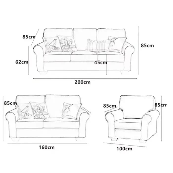 Europe minimaliste Salon canapés accoudoir adultes Double Couples canapé appartement coussin Meuble