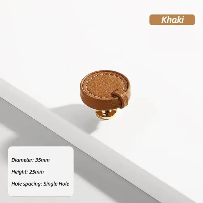 Poignées de meubles en cuir pour armoires de cuisine, poignées de porte de placard, boutons et poign