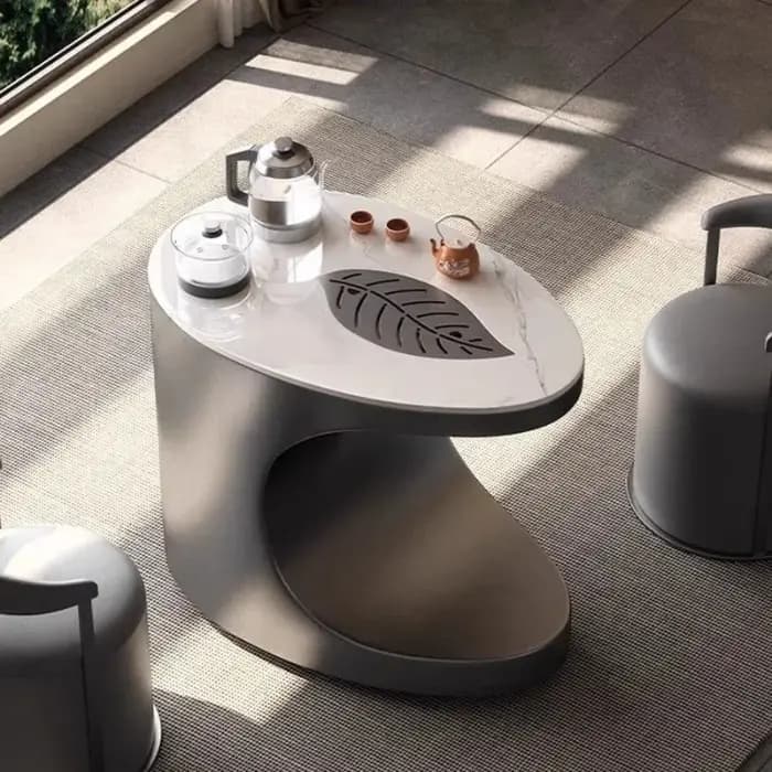 Organisateur nordique Table basse luxe esthétique sol minimaliste