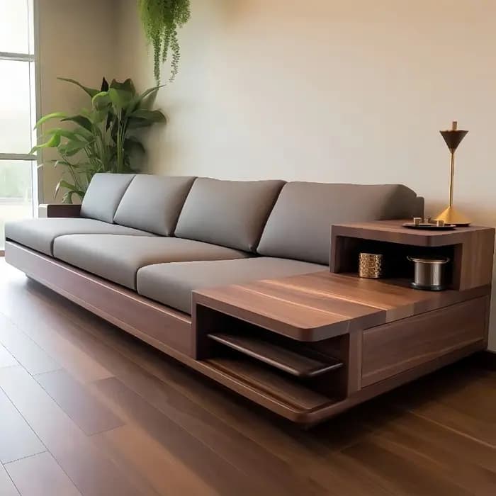 Canapé droit de luxe moderne pour la décoration de la maison