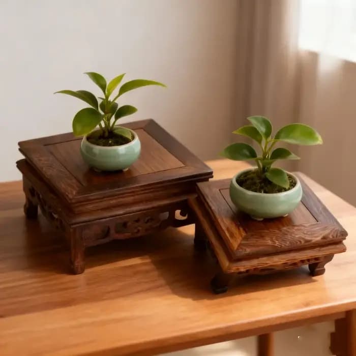 Base de Table carrée en bois
