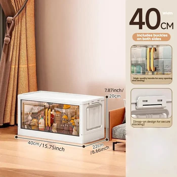 Armoire de rangement double porte pour salon, boîte de rangement pliable sur pied, pas d'installatio