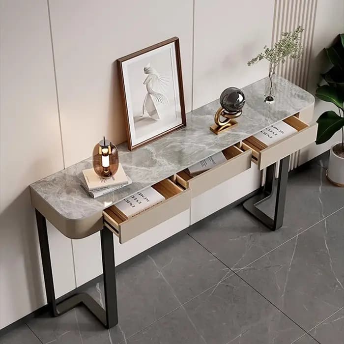 Table Console étroite avec tiroirs