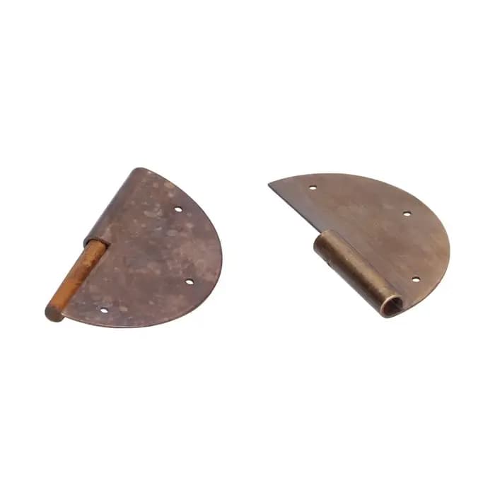 Charnières de meubles vintage en laiton rond de 6cm