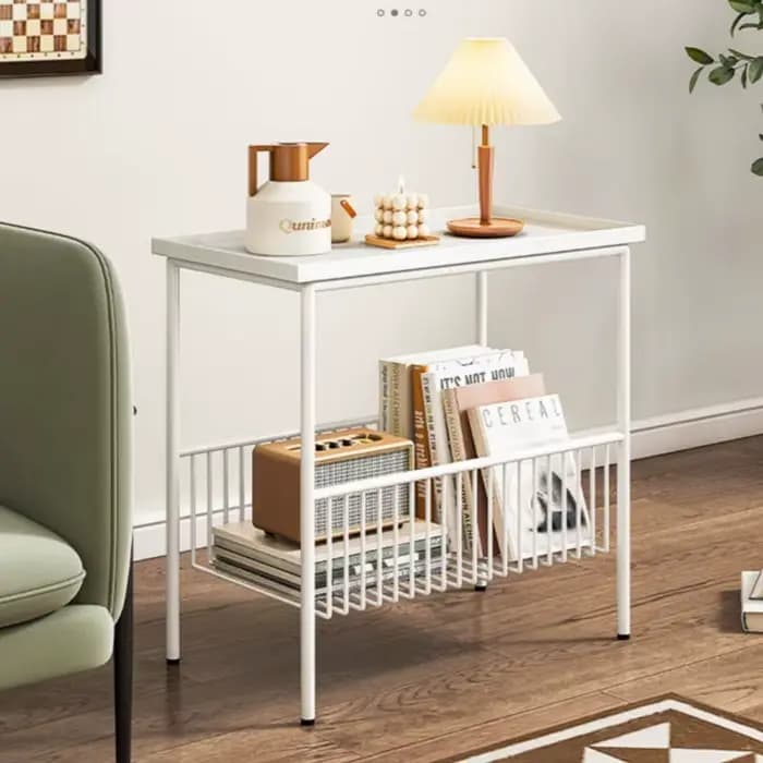 Table d'appoint multifonctionnelle en fer, Table d'angle de canapé de luxe, support de rangement minimaliste moderne pour le salon