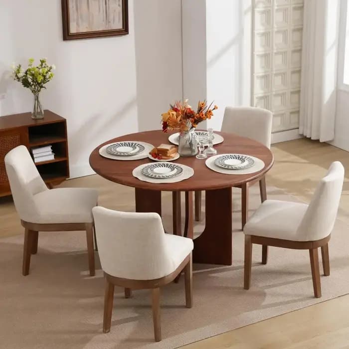 Ensemble de 6 chaises de salle à manger confortables avec dossier, chaises d'appoint de cuisine remb