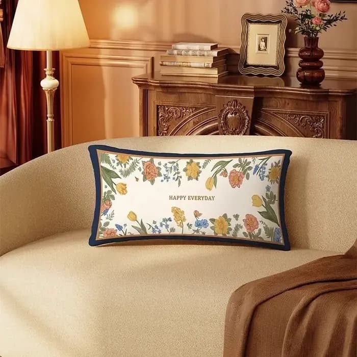 Housse de coussin rectangulaire pour canapé