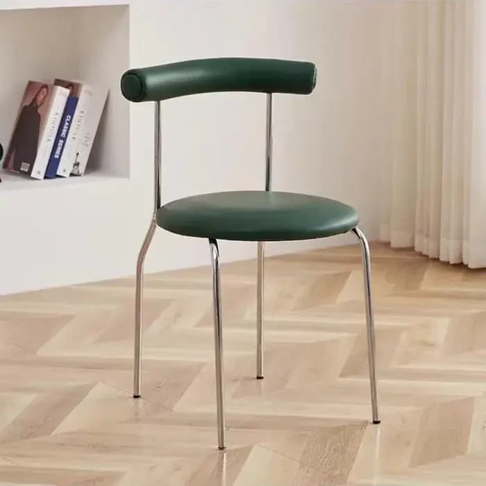 ChimEuropean-Chaises de salle à manger nordiques en métal blanc