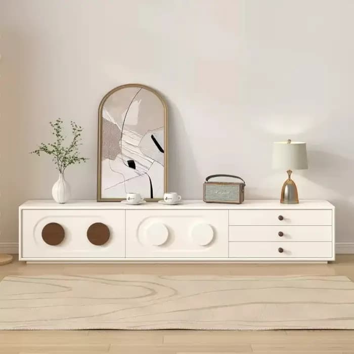 Meuble TV en Bois Massif pour Salon