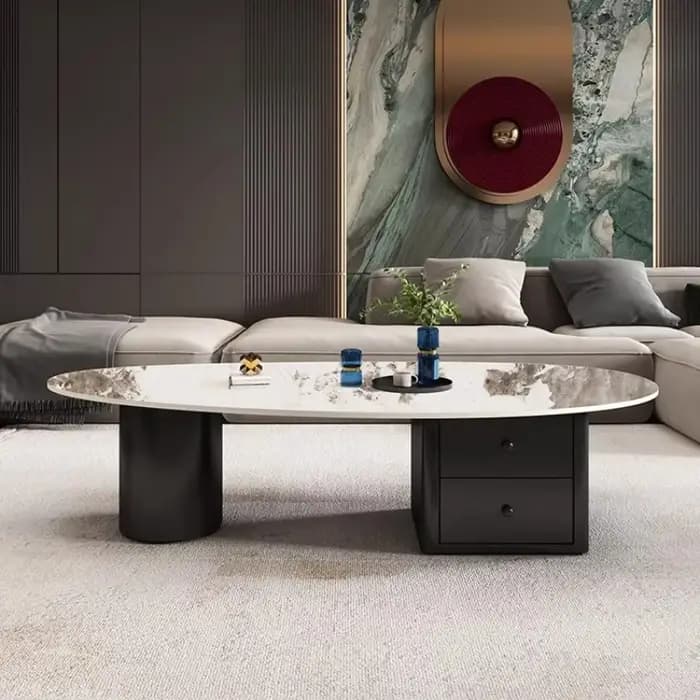 Tables basses ovales pour salon