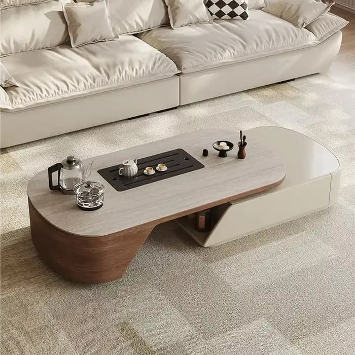 Affichage Unique Table basse ensemble multifonction plancher latéral