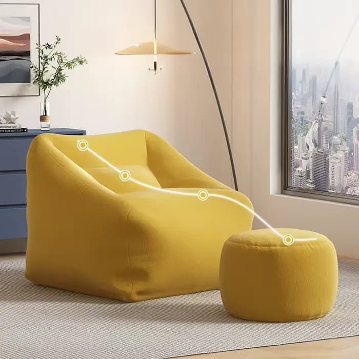 Canapé douillet d'intérieur et d'extérieur, confortable, lavable, pour salon