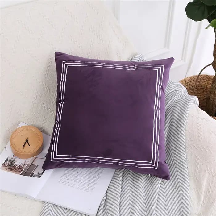 Housse de coussin décorative en velours solide