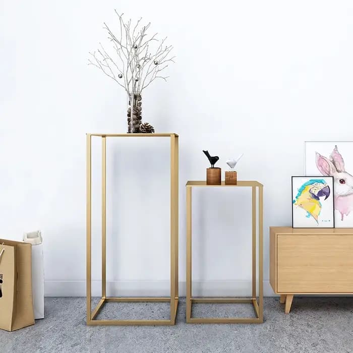Petite Table d'appoint en fer de Style nordique