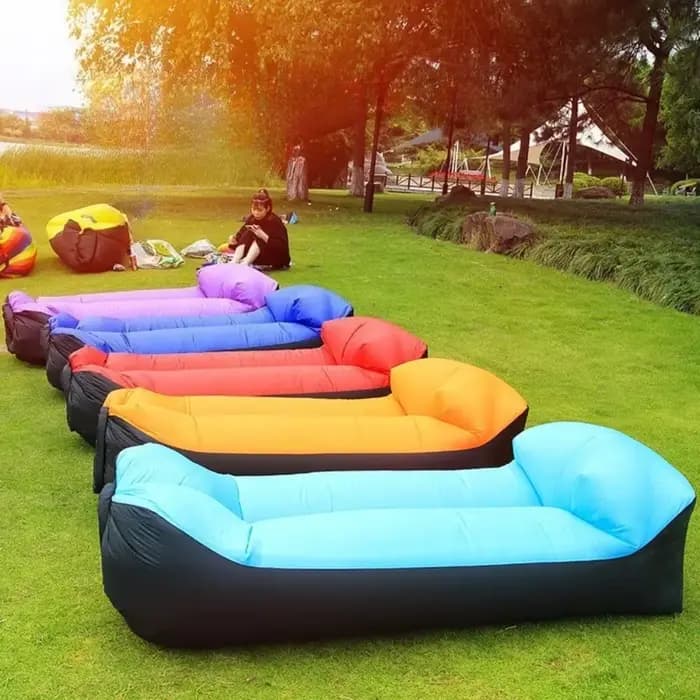 Canapé gonflable portable d'extérieur, chaise longue gonflable d'extérieur, chaise gonflable, sac de couchage gonflable, lit d'air de camping, pouf banane