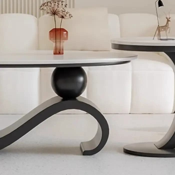 Tables basses Design De luxe pieds moderne petite Table basse extérieure blanche milieu du siècle