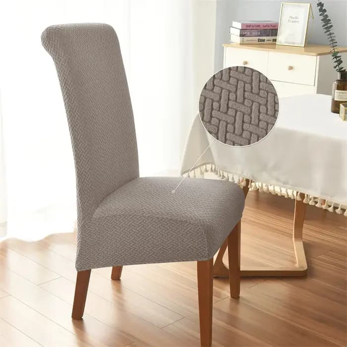 Juste de chaise jacquard à dossier long, housses de siège, housses de chaise de salle à manger, hous
