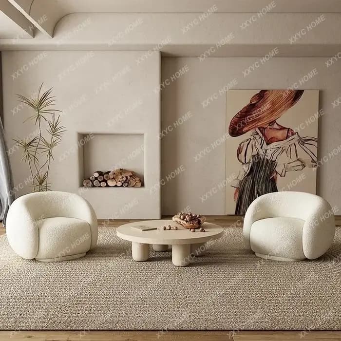 Luxe léger et minimaliste, utilisé pour les canapés individuels, les salons, les fauteuils pivotants ou les chaises de relaxation dans la chambre à coucher.