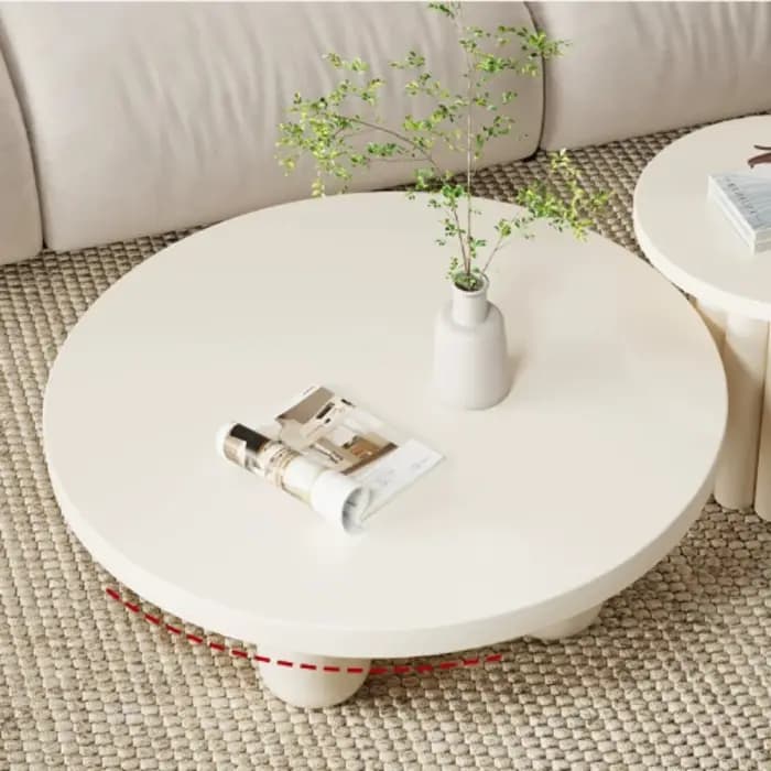 Table basse ronde moderne pour appartement, table d'appoint, meubles de salon