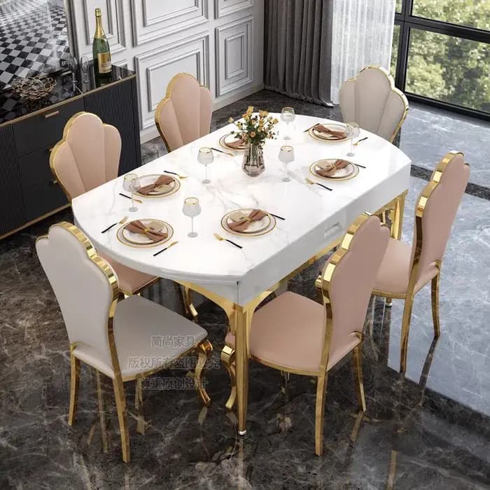 Table à manger de luxe, moderne, simple, exquise, glamour, tendance, classique, Tavolo Pieghevole, m