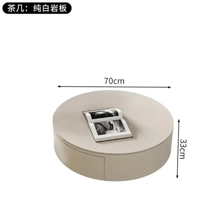 Tiroirs Salon Table basse Design organisateur Tables minimalistes italiennes rondes Premium Mesa aux