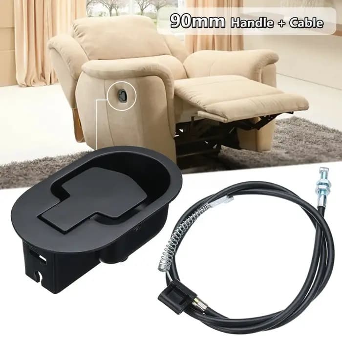 Poignée inclinable en métal avec câble, pièce de rechange universelle pour canapé et fauteuil, levie