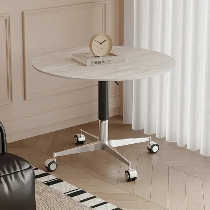 Tables basses rondes relevables multifonctions Wabi Sabi petites