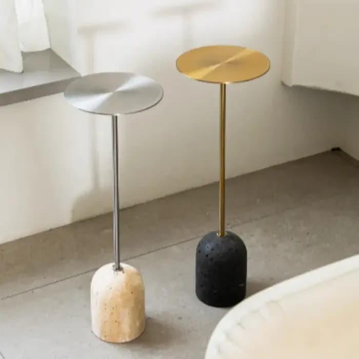 Tables de canapé d'art modernes en acier inoxydable