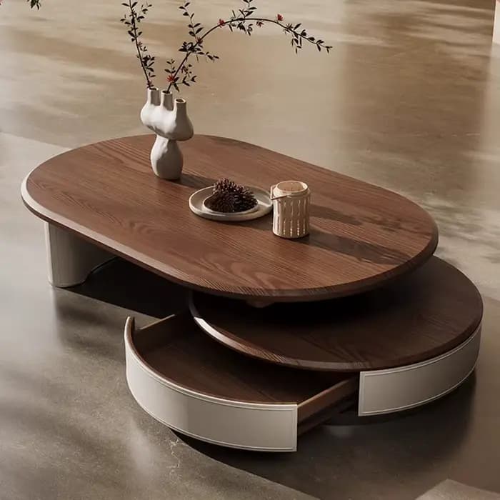 Table Basse extensible de luxe avec rangement