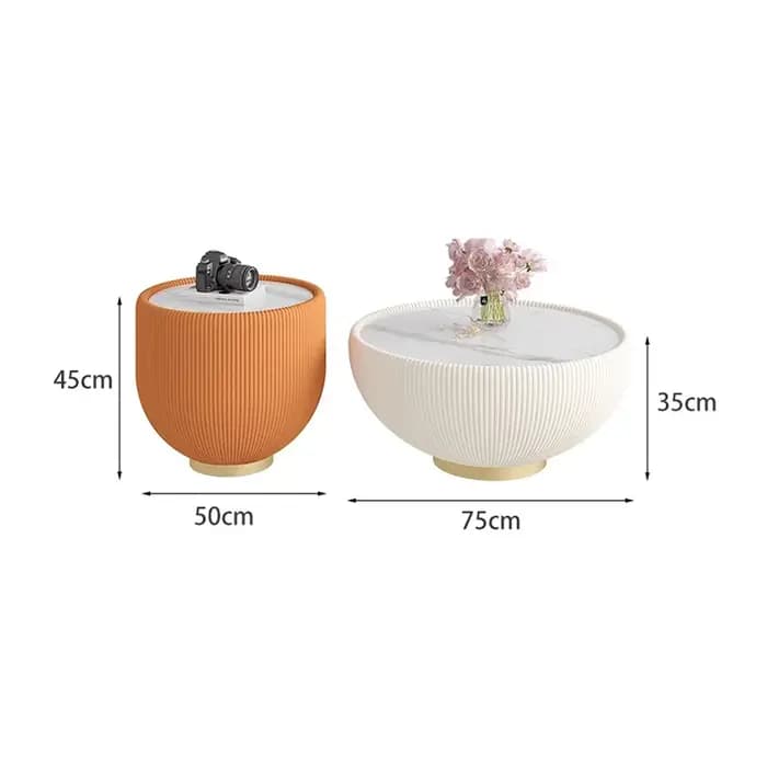 Ensembles européens Table basse ronde modulaire tendance élégante
