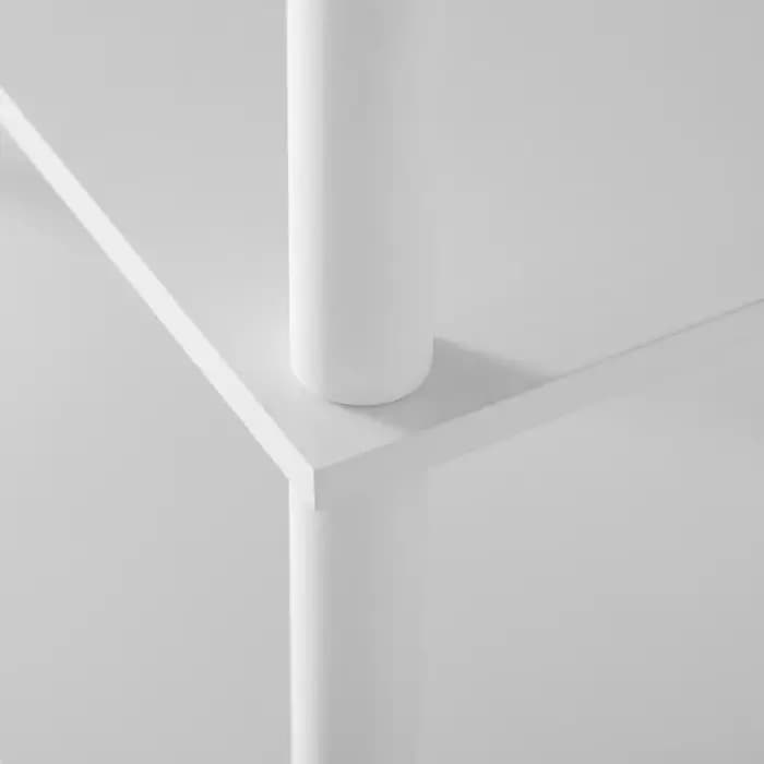 Bibliothèque de rangement blanche à 4 étagères, étagère pour petits espaces, chambre à coucher, bure