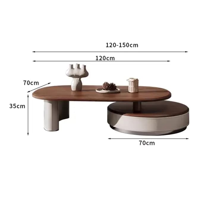 Table Basse extensible de luxe avec rangement
