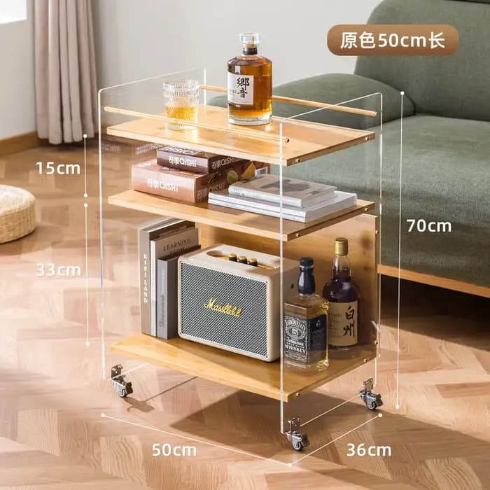 Table basse mobile moderne avec plateau, petite table gain de place pour appartement, Tavolino Da Sa