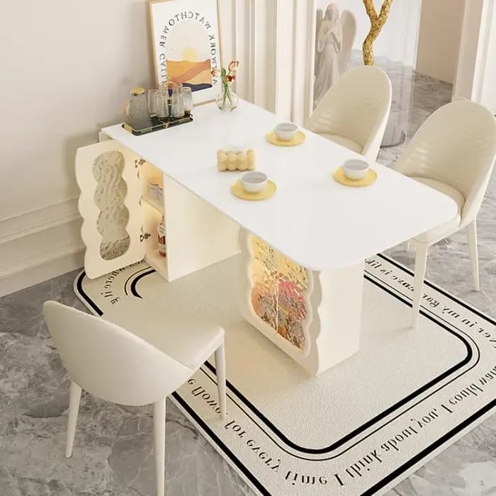 Table à manger blanche de luxe