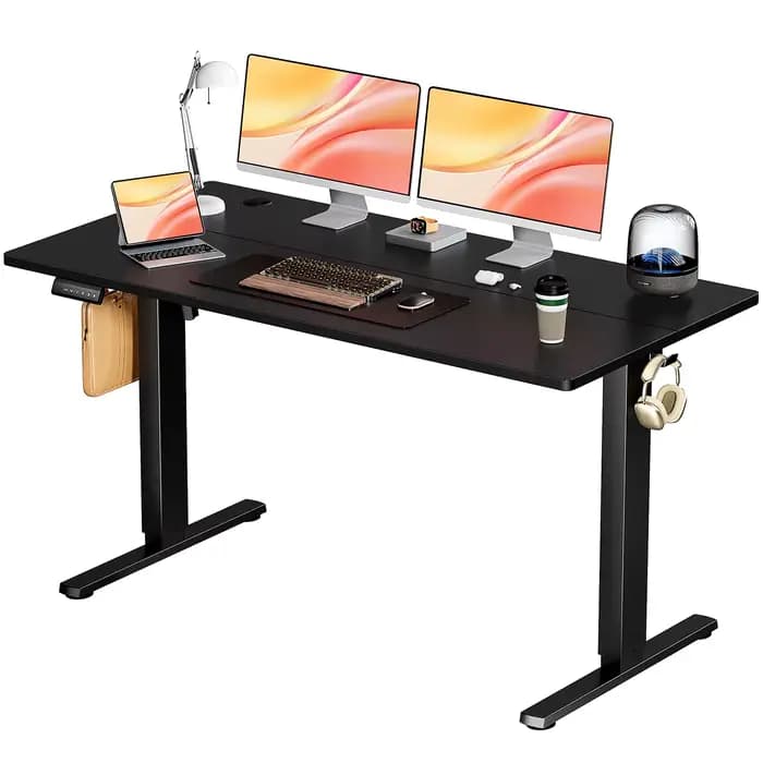 JIan-Bureau sur pied électrique, table de travail ergonomique, bureau d'ordinateur réglable, poste d