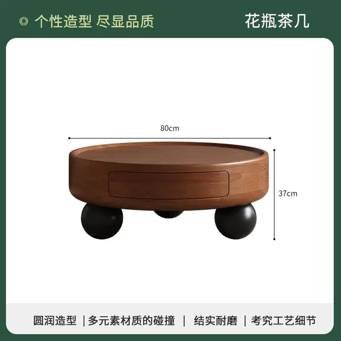 Tables basses rondes modernes en bois