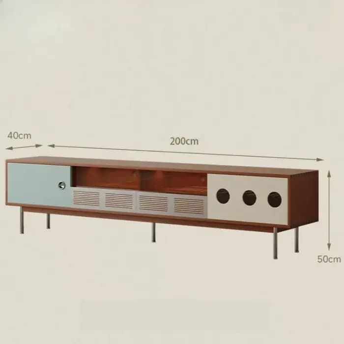 Meuble TV mural décoratif en bois avec tiroir