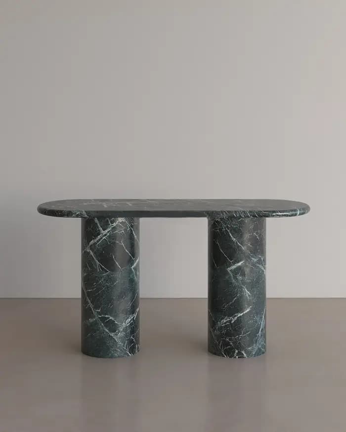 Table Console en travertin Beige moderne, meubles de salon en pierre naturelle, Table d'entrée de co