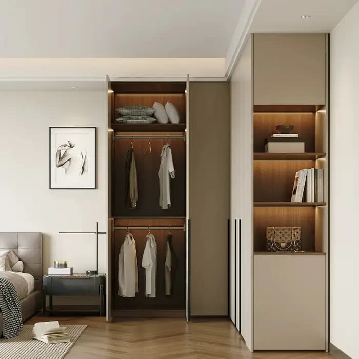 Armoire Rétro en Bois Massif