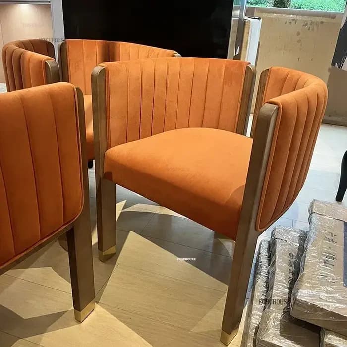Chaises de salle à manger en bois massif européen