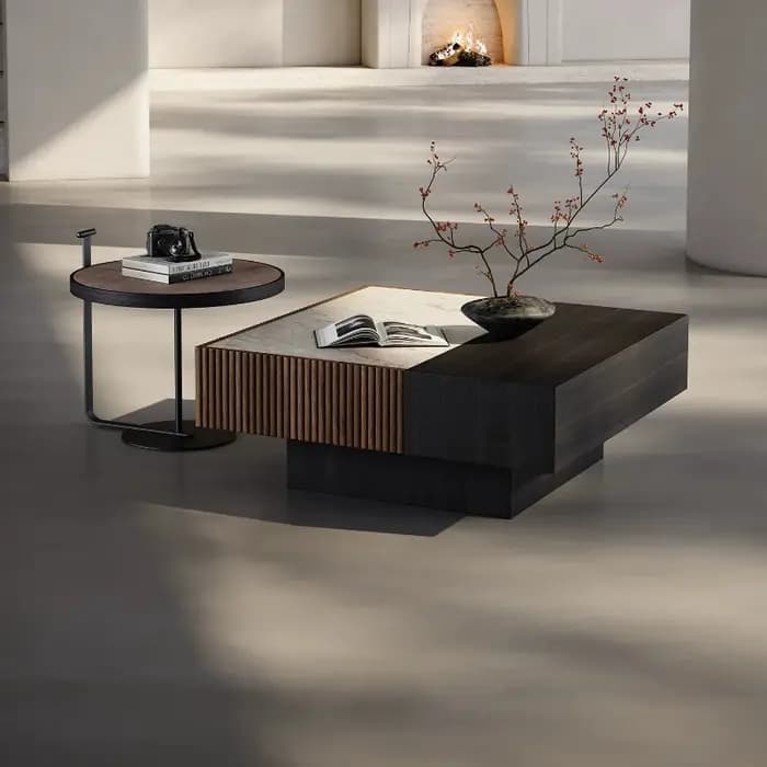 Table basse de salon moderne de style nordique pour hôtel