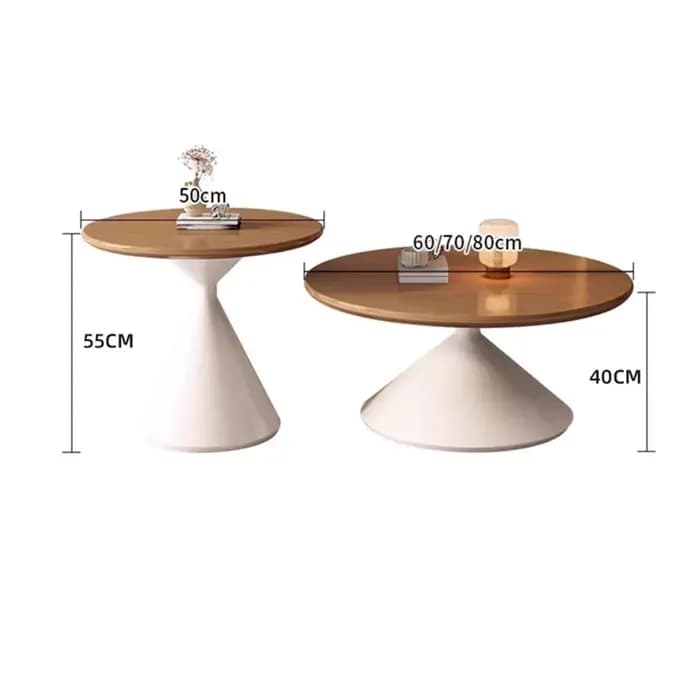 Table Basse esthétique nordique ensembles ronds modernes uniques