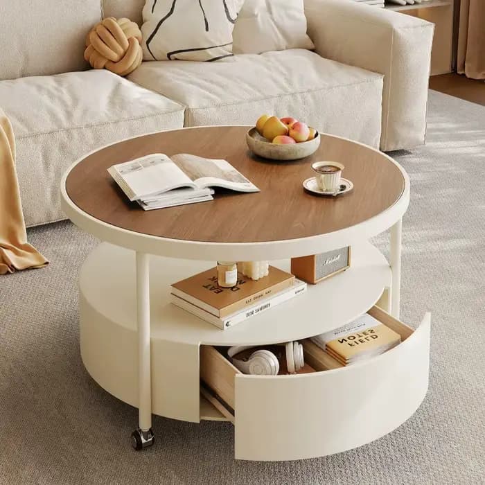 Tables basses rondes en bois