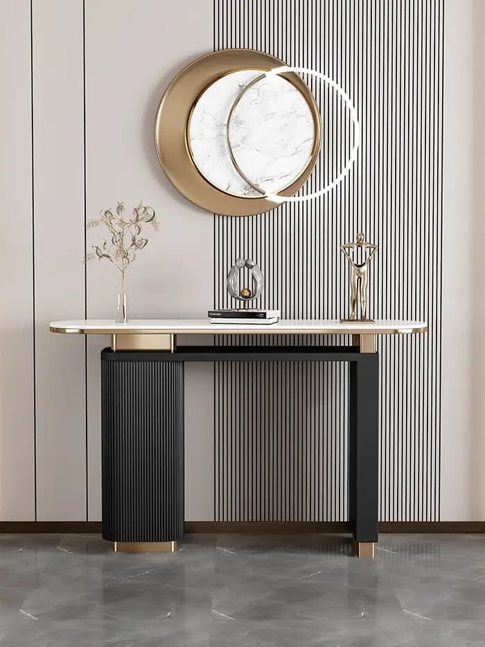 Table console de rangement de luxe, élégante, simple, polyvalente, tables d'entrée, meubles de salon