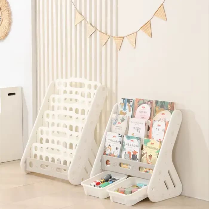 Étagère de rangement 2 en 1 pour enfants