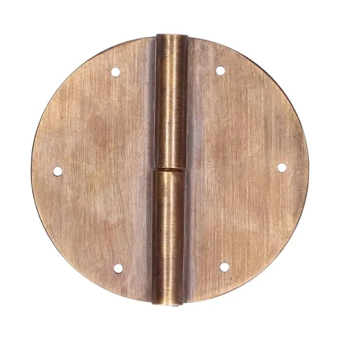 Charnières de meubles vintage en laiton rond de 6cm