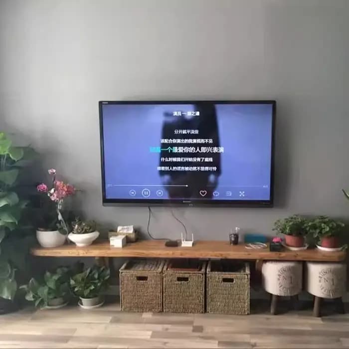 Meubles de télévision modernes en bois mur de salon pour supports