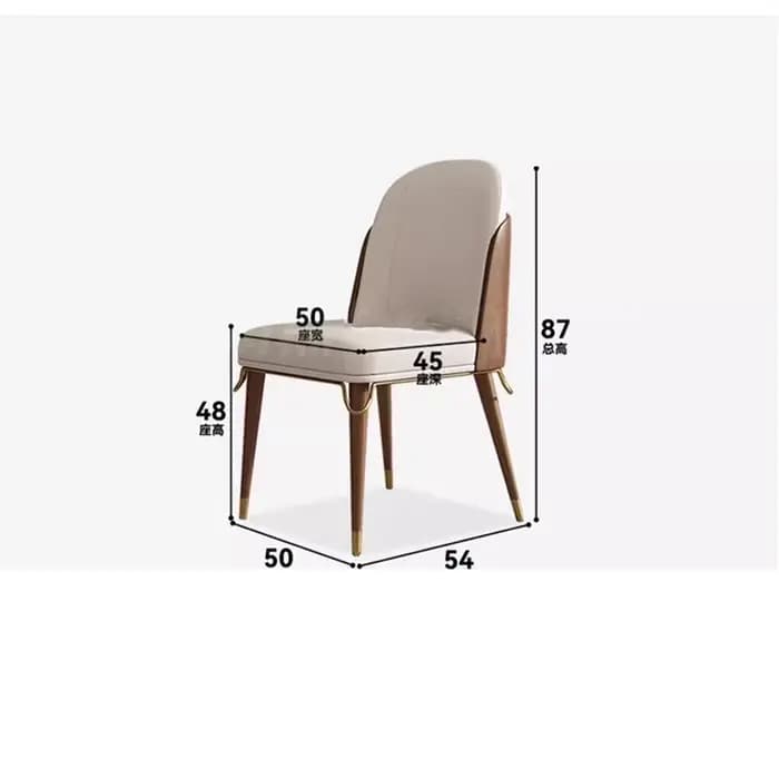 Ensemble de 2 chaises de salle à manger modernes Premium