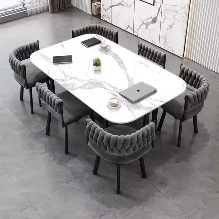 Ensemble salle à manger moderne extensible très demandé - 1 table et 6 chaises pour maison